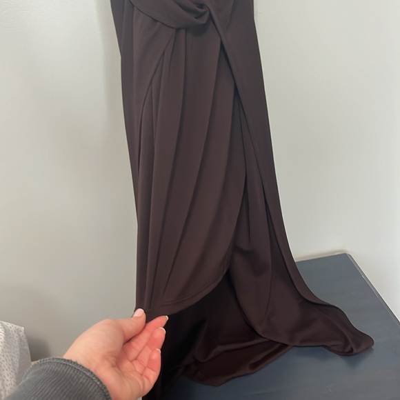 BCBGeneration twist front midi dress, Chocolate, Sz 10 NWT - Picture 4 of 11